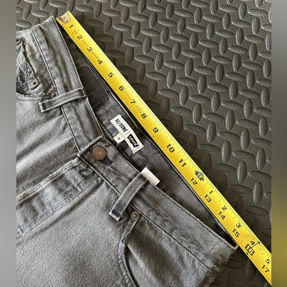 New Mens Levis Jeans Re/done Mens Jeans Gray Wash sz 30 with leather patch - Picture 8 of 10